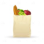 Shopping Bag FIlled with Fresh Products